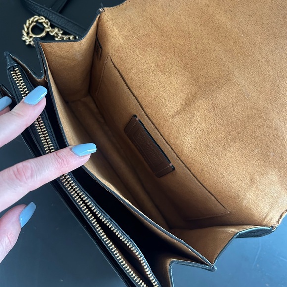 Coach Klare Diary Embroidered Black Leather Crossbody Bag C8283 - Picture 9 of 15